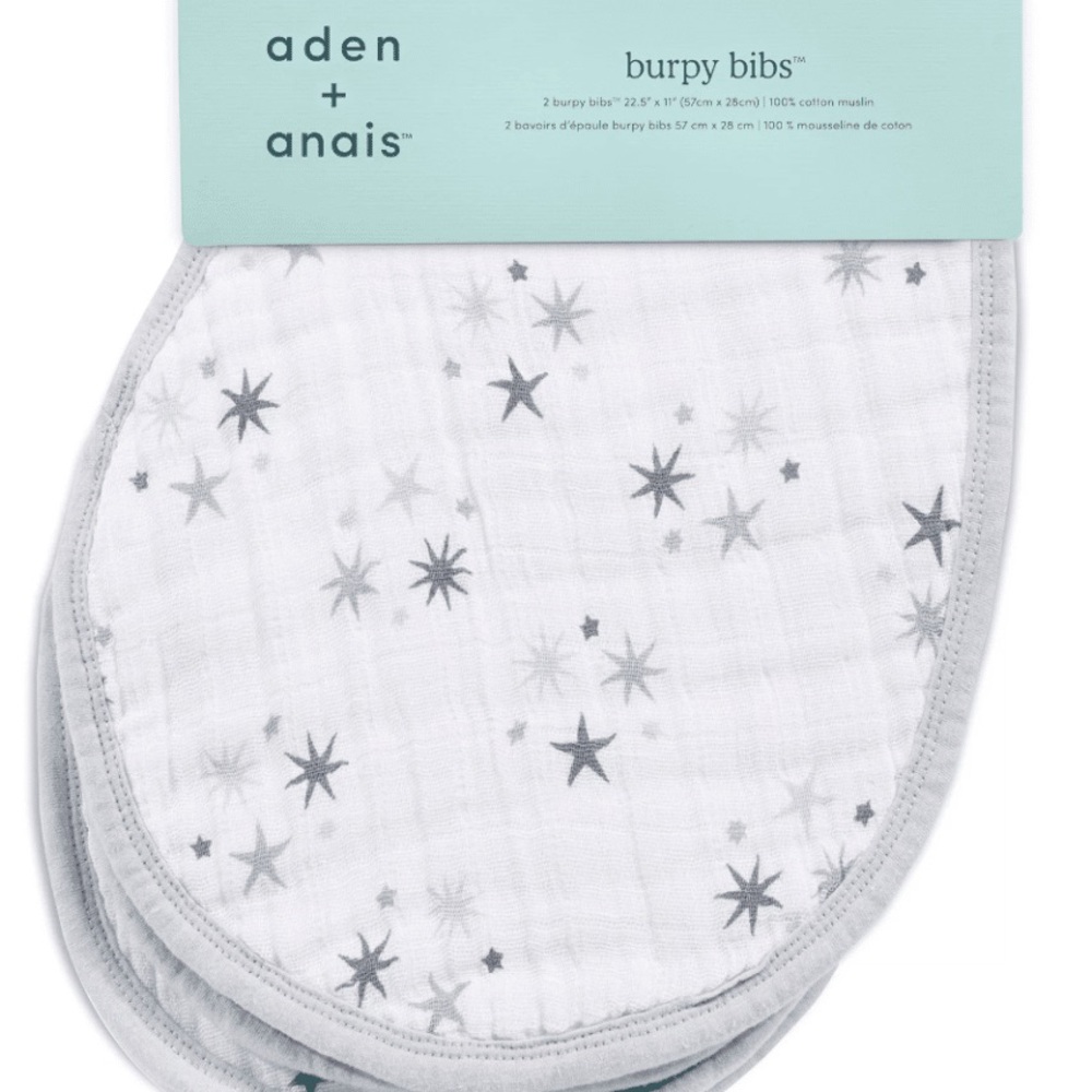 aden + anais Gray Star Burpy Bibs ✨